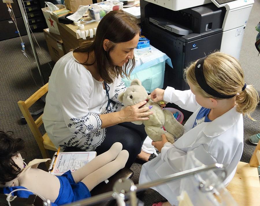 girl with Lara and stethescope